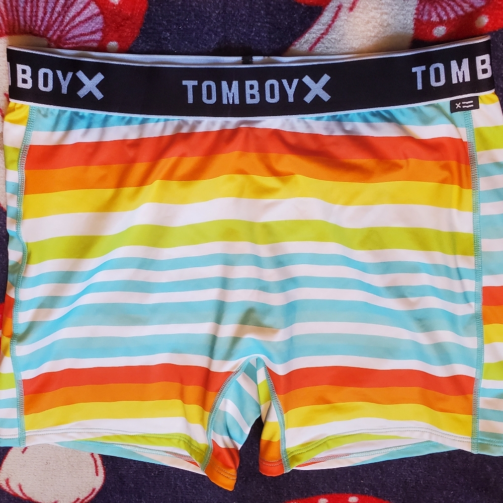 TomBoyX Striped Swim Shorts